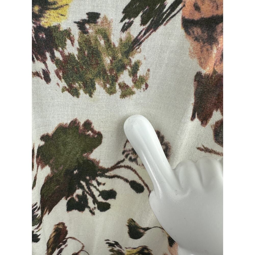 *Flawed Ulla Johnson Selena Cover Up Maxi Dress Small S Floral Tie Neck NO BELT - Picture 15 of 16